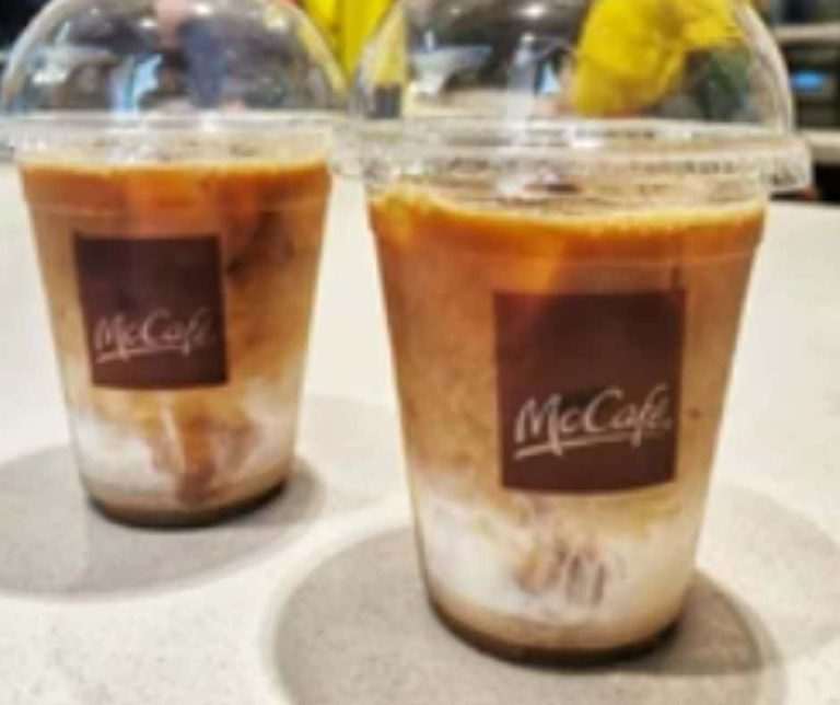 How much caffeine is in McDonald's iced coffee?