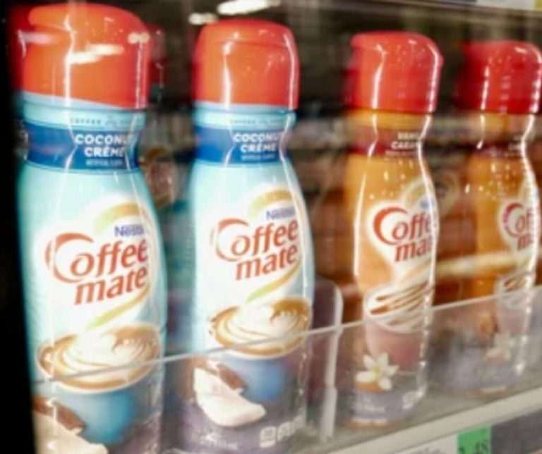 Where is the expiration date located on coffee mate creamer